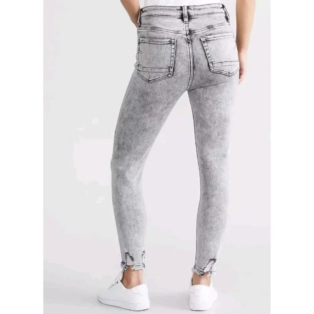 BKE Jeans Womens 31x27 Gray Parker Universal Fit High Rise Ankle Skinny Denim - Picture 3 of 10